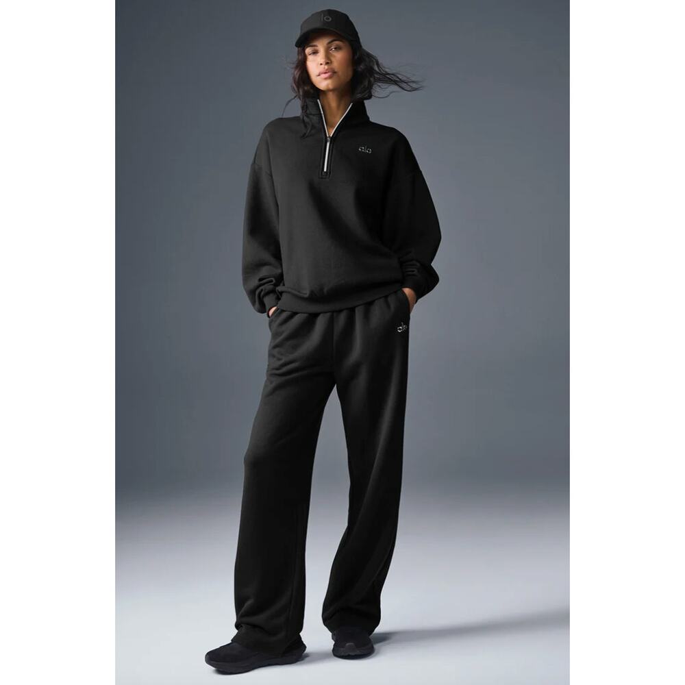 ALO Accolade 1/4 Zip Pullover Black Size Medium NWT - Picture 4 of 4